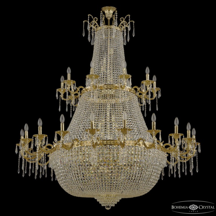 Люстра хрустальная 2227H201/20+10/162IV/2D/Y1 G Bohemia Ivele Crystal (Потолочные)