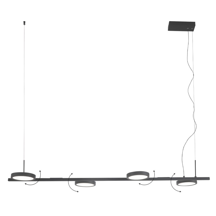 Crystal Lux Светильник подвесной Crystal Lux CLT 027C4 L1000 BL