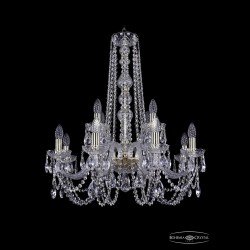 Люстра хрустальная 1402/8+4/240/h-76 G Bohemia Ivele Crystal (Стеклянный рожок)