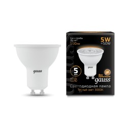 Светодиодная лампа Gauss Софит 5W 500Lm 3000K GU10 101506105101506105_GAUSS