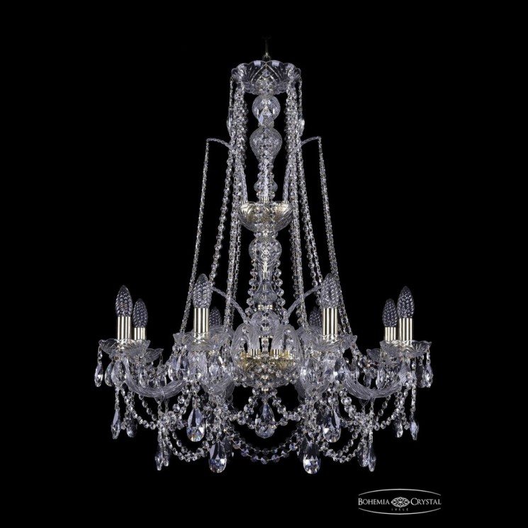 Люстра хрустальная 1411/8/240/XL-83 G Bohemia Ivele Crystal (Стеклянный рожок)