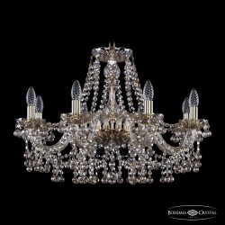 Люстра хрустальная 1409/8/240 G M801 Bohemia Ivele Crystal (Стеклянный рожок)