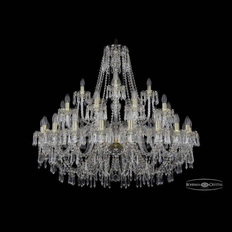 Люстра хрустальная 1403/20+10+5/400 G Bohemia Ivele Crystal (Стеклянный рожок)
