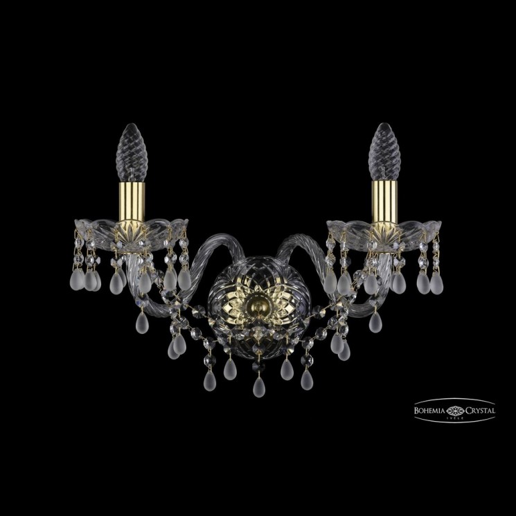 Бра хрустальные 1410B/2/195/XL G V0300 Bohemia Ivele Crystal (Стеклянный рожок)