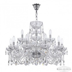 Люстра с хрусталём 5402/10+5/240 Ni Clear/M-1G Bohemia Ivele Crystal (5402)