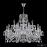 Люстра с хрусталём 5402/10+5/240 Ni Clear/M-1G Bohemia Ivele Crystal (5402)