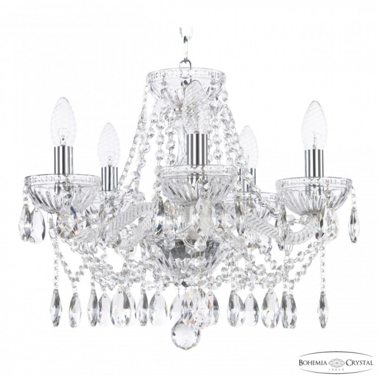 Люстра с цветным хрусталём 5413/5/141 Ni Clear/M-1G Bohemia Ivele Crystal (5413)