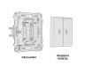 Ambrella Light Комплект механизма 2-клавишного выключателя с подсветкой 3200K Ambrella Volt ALFA MA504010