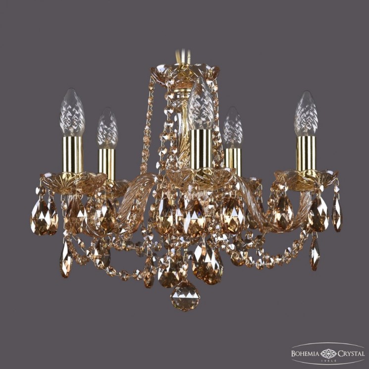Люстра хрустальная 1402/5/141 G M721 Bohemia Ivele Crystal (Стеклянный рожок)