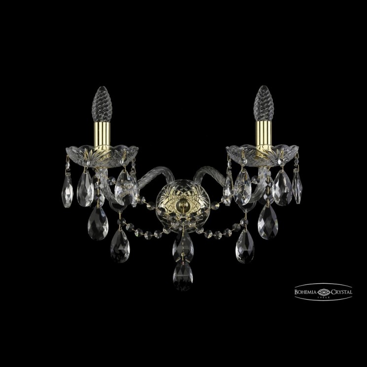 Бра хрустальные 1415B/2/200/XL G Bohemia Ivele Crystal (Стеклянный рожок)