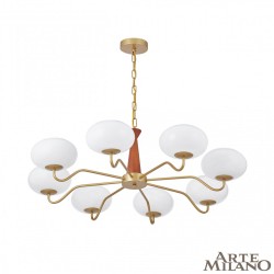 Люстра с плафонами шар 310166/D900/8 BS/WD Arte Milano (Подвесные)