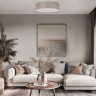 Потолочный светильник с тканевым абажуром                      TK Lighting  5638 Rondo Linen