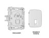 Ambrella Light Комплект механизма телефонной розетки Ambrella Volt OMEGA MO642030