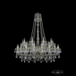 Люстра хрустальная 1411/20+10/400/h-130 G Bohemia Ivele Crystal (Стеклянный рожок)