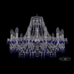 Люстра хрустальная 1410/12/240 Ni V3001 Bohemia Ivele Crystal (Стеклянный рожок)