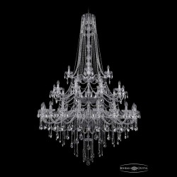 Люстра хрустальная 1415/20+10+5/530/h-231/3d Ni Bohemia Ivele Crystal (Стеклянный рожок)