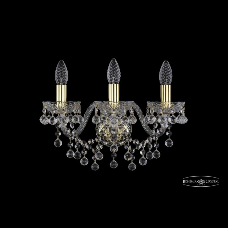 Бра хрустальные 1409B/3/160 G Bohemia Ivele Crystal (Стеклянный рожок)