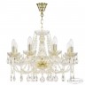 Люстра хрустальная 107/8/200 G Bohemia Ivele Crystal (Стеклянный рожок)