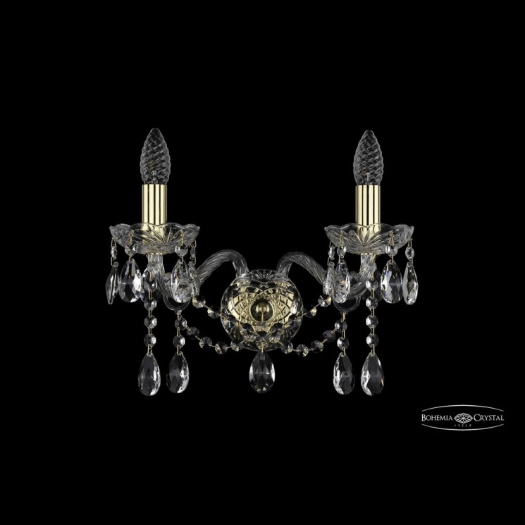 Бра хрустальные 1413B/2/165 G Bohemia Ivele Crystal (Стеклянный рожок)