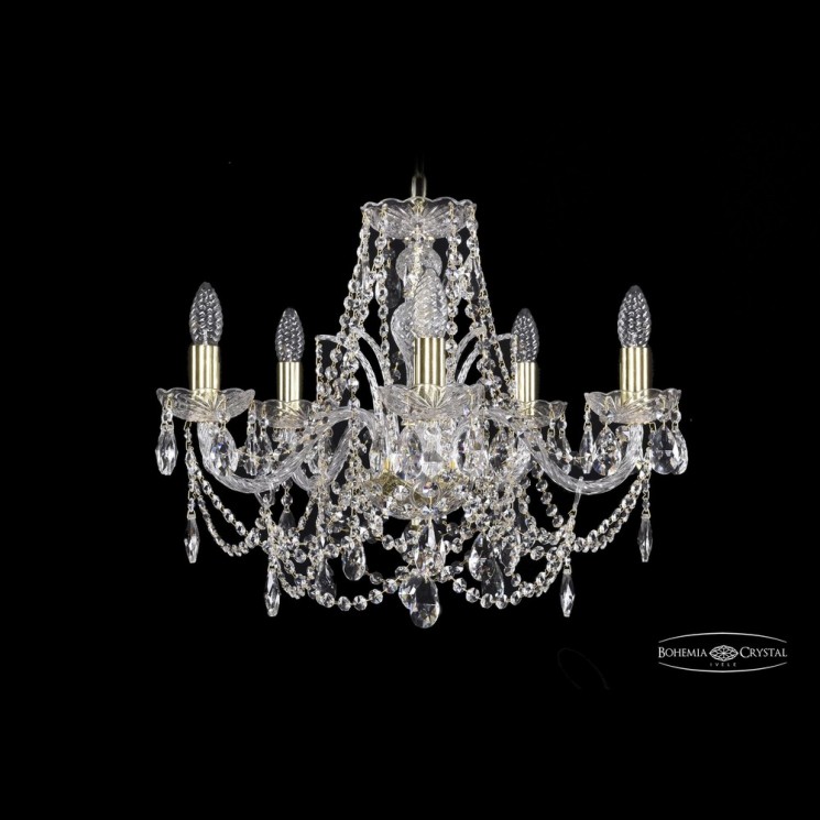 Люстра хрустальная 1411/5/195 G Bohemia Ivele Crystal (Стеклянный рожок)