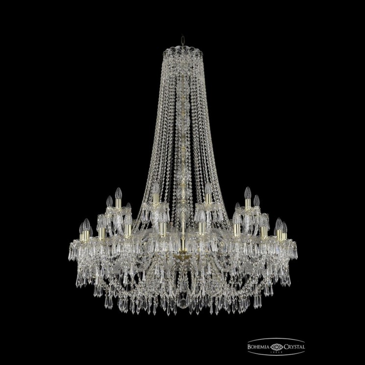 Люстра хрустальная 1403/20+10/400/h-117 G Bohemia Ivele Crystal (Стеклянный рожок)