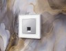 Ambrella Light Лицевая панель для компьютерной/телефонной розетки RJ-45/RJ-11 QUANT Ambrella Volt ALFA AP4120