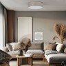 Потолочный светильник с тканевым абажуром                      TK Lighting  5637 Rondo Linen