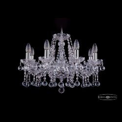 Люстра хрустальная 1413/8/200 Ni Balls Bohemia Ivele Crystal (Стеклянный рожок)