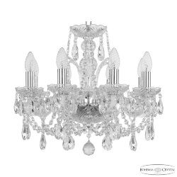 Люстра хрустальная 105/8/141 Ni Bohemia Ivele Crystal (Стеклянный рожок)