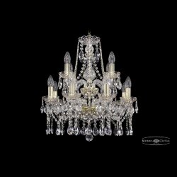 Люстра хрустальная 1413/8+4/165/2d G Bohemia Ivele Crystal (Стеклянный рожок)