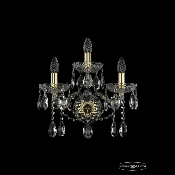 Бра хрустальные 1413B/2+1/165/XL G Bohemia Ivele Crystal (Стеклянный рожок)