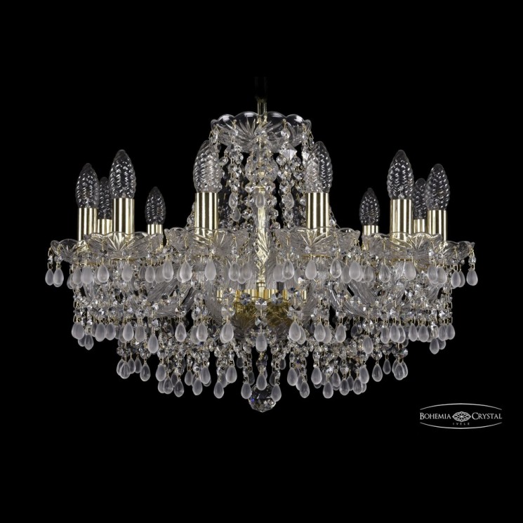 Люстра хрустальная 1410/12/195 G V0300 Bohemia Ivele Crystal (Стеклянный рожок)