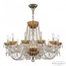 Люстра с цветным хрусталём 5402/12/300 G Amber/M-1G Bohemia Ivele Crystal (5402)