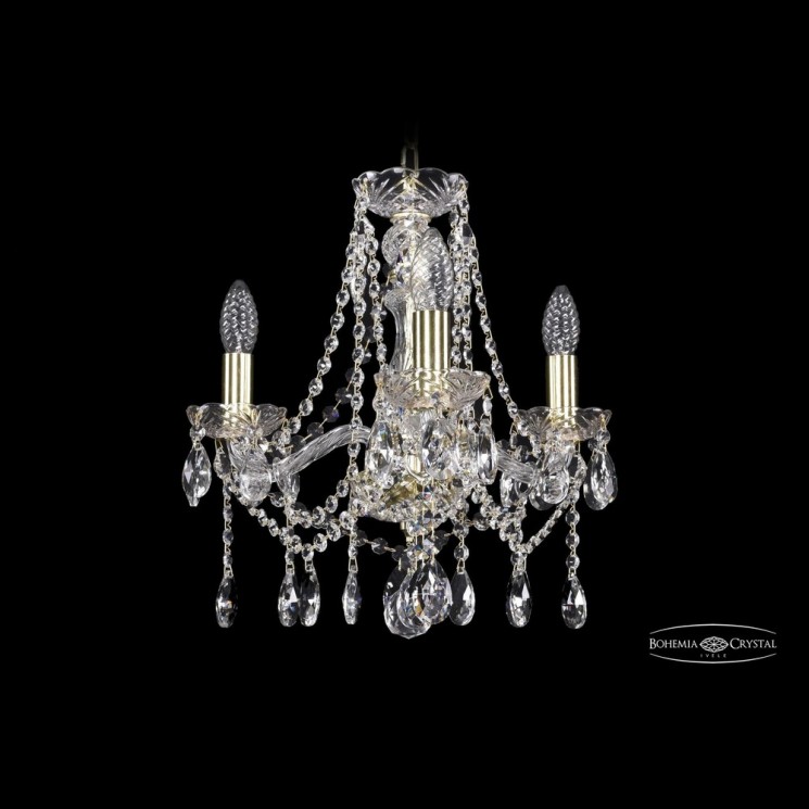 Люстра хрустальная 1413/3/141 G Bohemia Ivele Crystal (Стеклянный рожок)