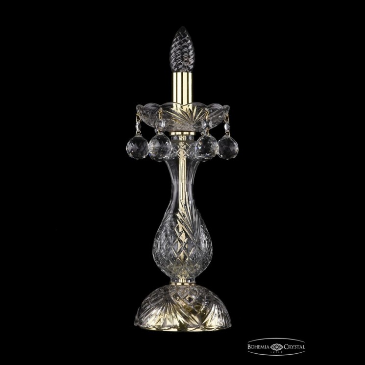 Настольная лампа 1409L/1-35 G Bohemia Ivele Crystal (Стеклянный рожок)