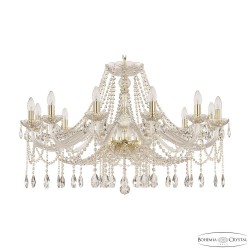 Люстра хрустальная 107/12/360 G Bohemia Ivele Crystal (Стеклянный рожок)