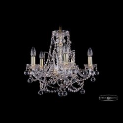 Люстра хрустальная 1411/5/160 G Balls Bohemia Ivele Crystal (Стеклянный рожок)