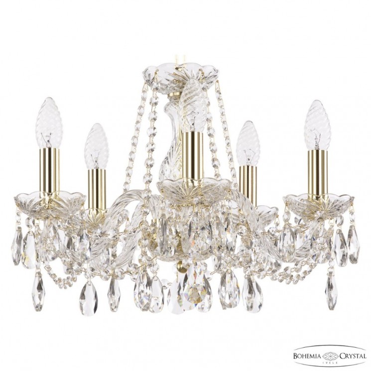 Люстра хрустальная 116/5/141 G Bohemia Ivele Crystal (Стеклянный рожок)