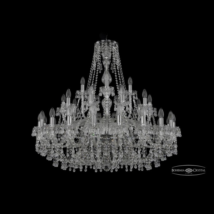 Люстра хрустальная 1410/20+10+5/360 Ni V0300 Bohemia Ivele Crystal (Стеклянный рожок)