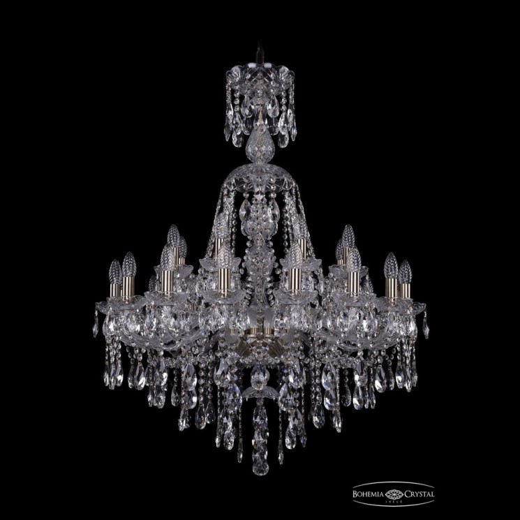 Люстра хрустальная 1415/16+8/300/XL-106 Pa Bohemia Ivele Crystal (Стеклянный рожок)