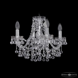 Люстра хрустальная 1409/4/141 Ni  Bohemia Ivele Crystal (Стеклянный рожок)