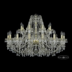 Люстра хрустальная 1410/16+8/360 G V0300 Bohemia Ivele Crystal (Стеклянный рожок)