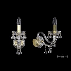 Бра хрустальные 1409B/1/160 G Bohemia Ivele Crystal (Стеклянный рожок)