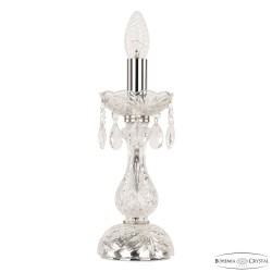 Настольная лампа хрустальная 105L/1-27 Ni Bohemia Ivele Crystal (Стеклянный рожок)