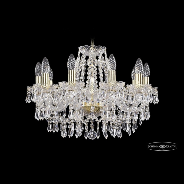 Люстра хрустальная 1403/10/195 G Bohemia Ivele Crystal (Стеклянный рожок)