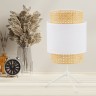 Настольная лампа с абажуром                      TK Lighting  6565 Boho White