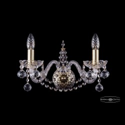 Бра хрустальные 1411B/2/160 G Balls Bohemia Ivele Crystal (Стеклянный рожок)