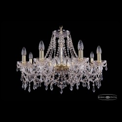 Люстра хрустальная 1403/8/240 G Bohemia Ivele Crystal (Стеклянный рожок)