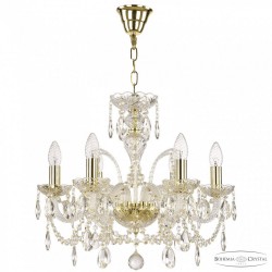 Люстра хрустальная 105/6/165 G Bohemia Ivele Crystal (Стеклянный рожок)