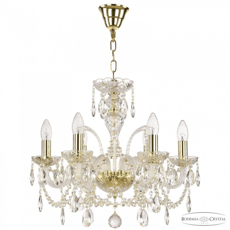 Люстра хрустальная 105/6/165 G Bohemia Ivele Crystal (Стеклянный рожок)